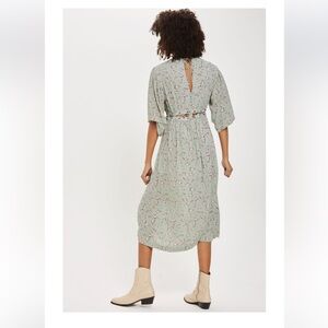 TopShop Cottagecore Floral Waist Cutouts Prairie Dress